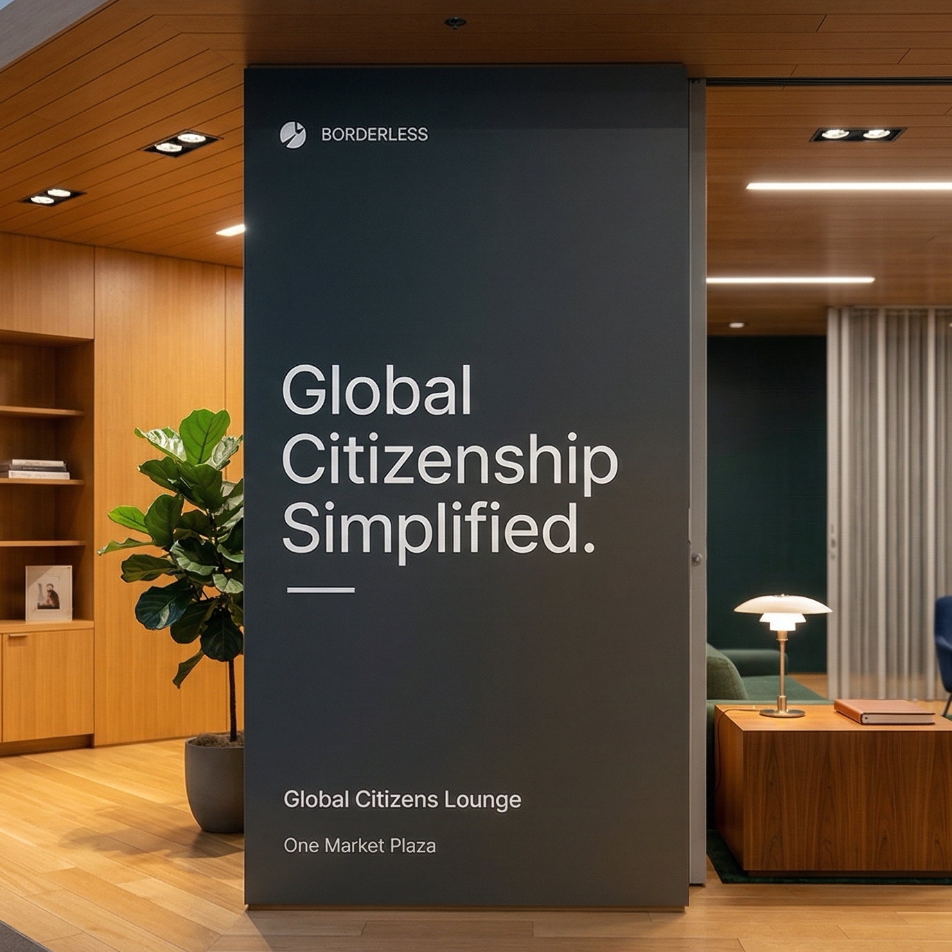 Close-up detail of a printed wall graphic on a large interior surface